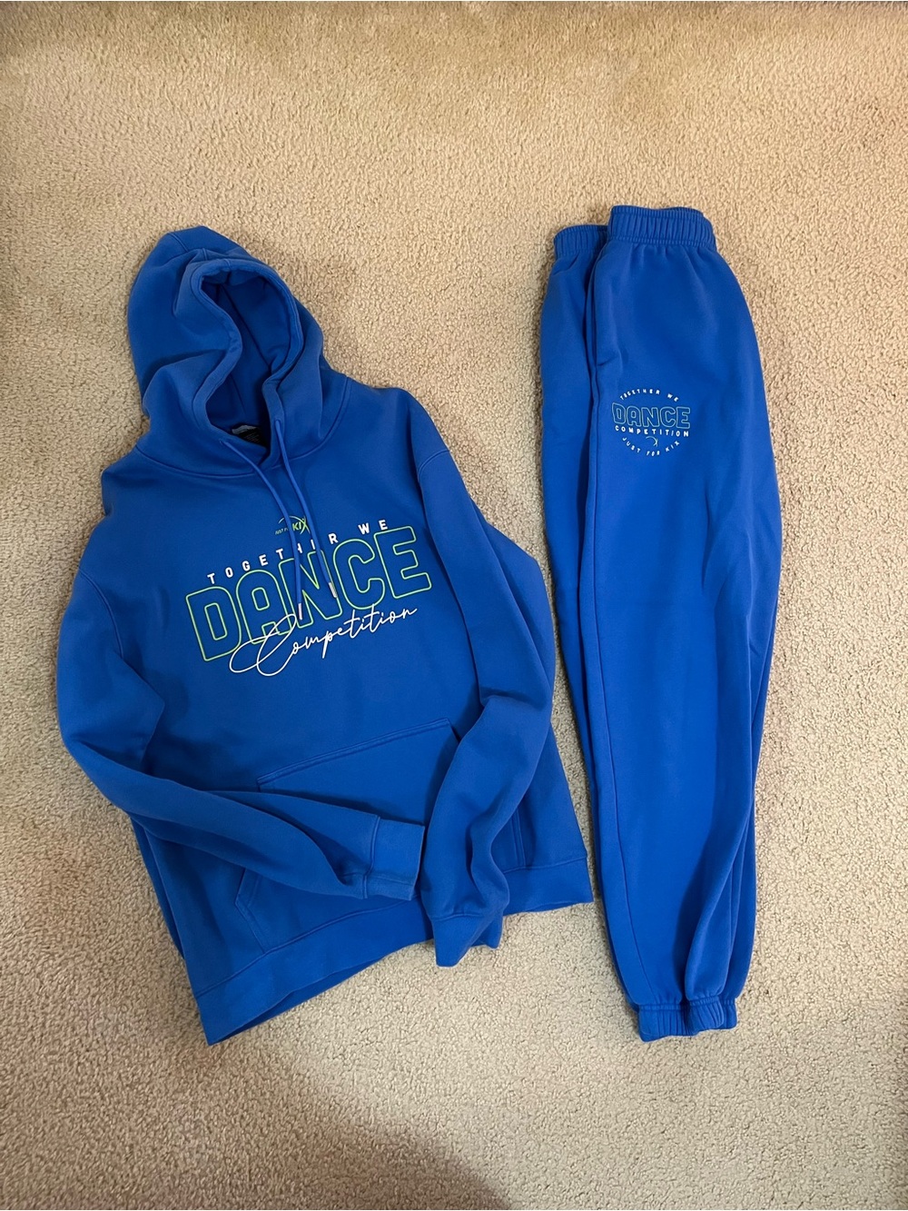 Just for Kix Royal Blue Together We Dance Competition Sweat Set - Adult Medium